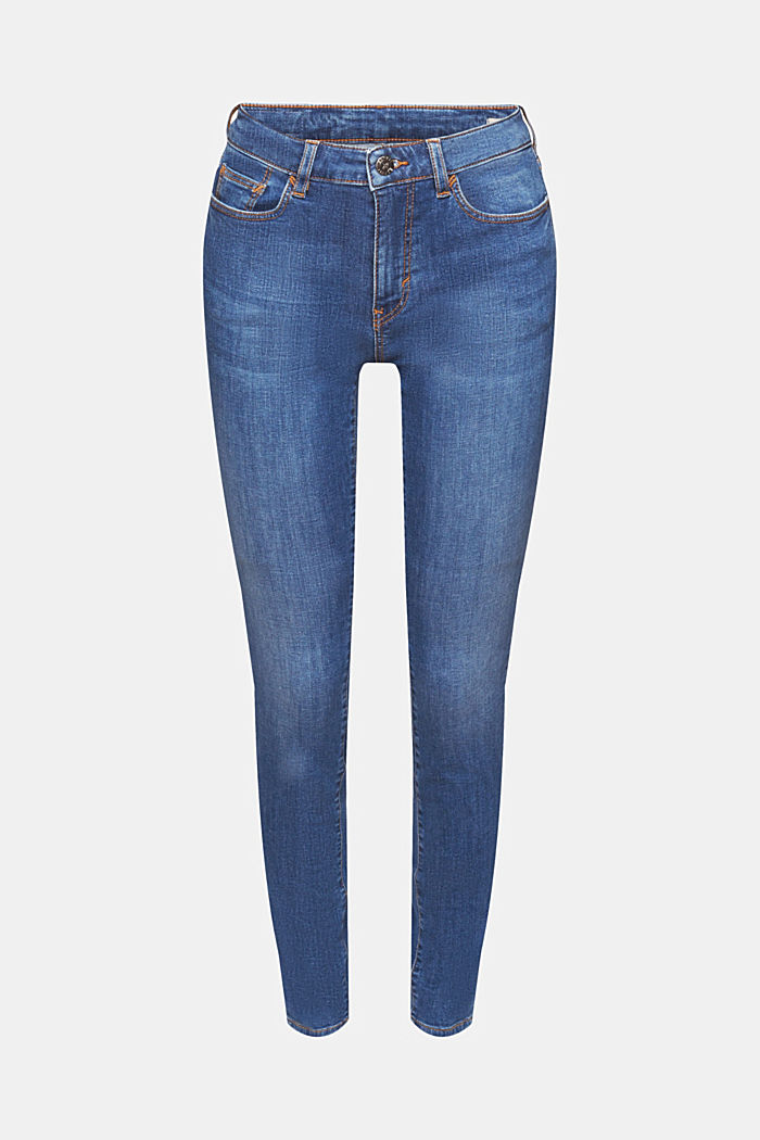 Skinny jeans of sustainable cotton, BLUE MEDIUM WASHED, detail-asia image number 7