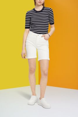Cotton stretch shorts, OFF WHITE, detail-asia image number 4