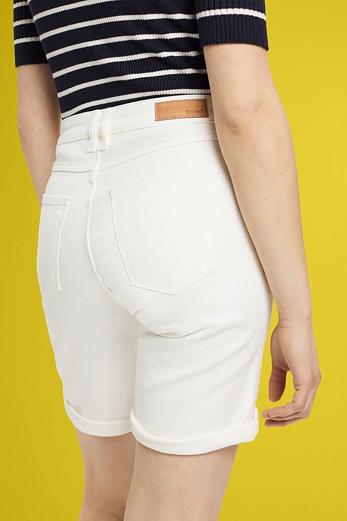 棉質彈力短褲, 白色, detail-asia image number 2