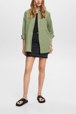 Blended linen blouse, LIGHT KHAKI, detail-asia image number 3