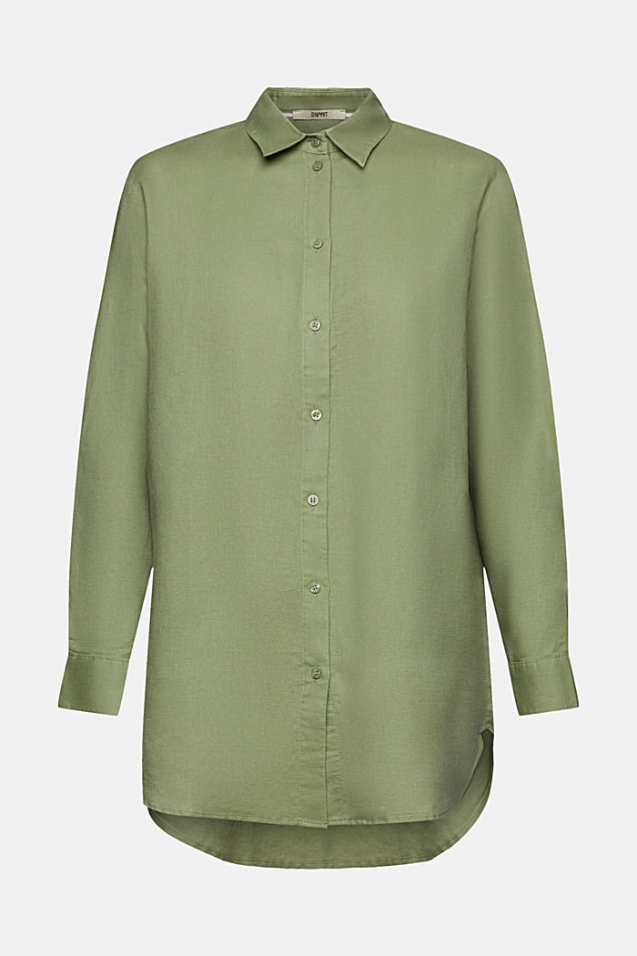 Blended linen blouse, LIGHT KHAKI, detail-asia image number 6