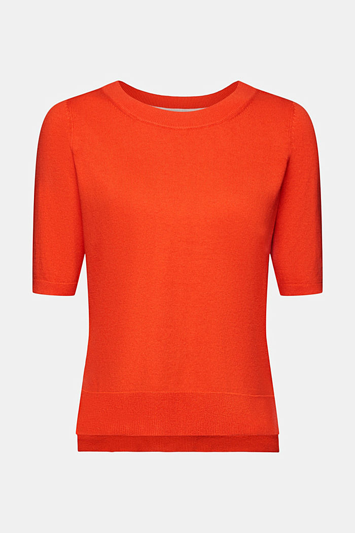 短袖針織毛衣, 橙紅色, detail-asia image number 6