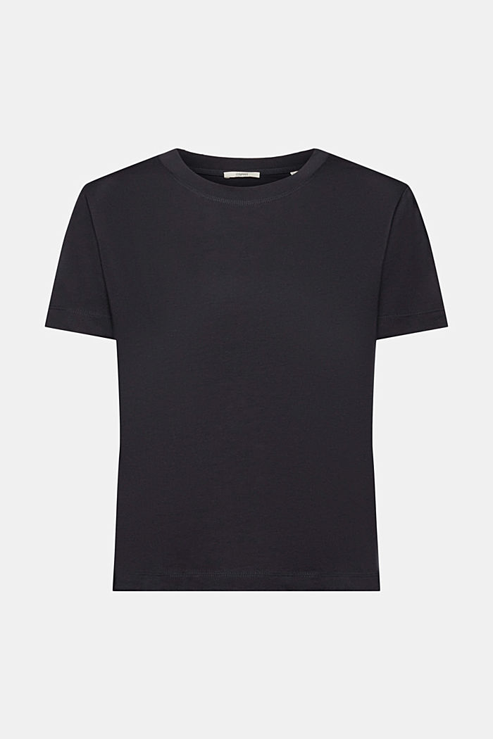 코튼 크루넥 티셔츠, BLACK, detail-asia image number 6