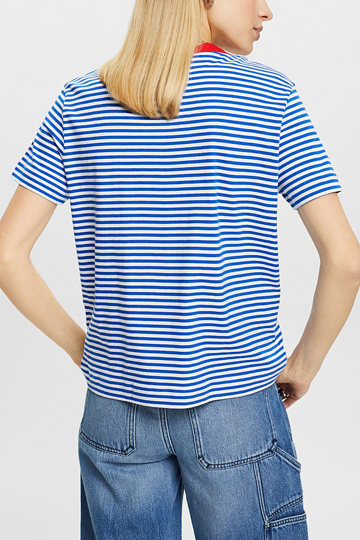 條紋T恤, 藍色, detail-asia image number 3