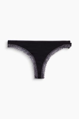 Esprit - Thong with lace trims at our Online Shop