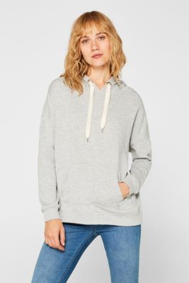 edc - Melange hoodie with wide drawstring ties at our Online Shop