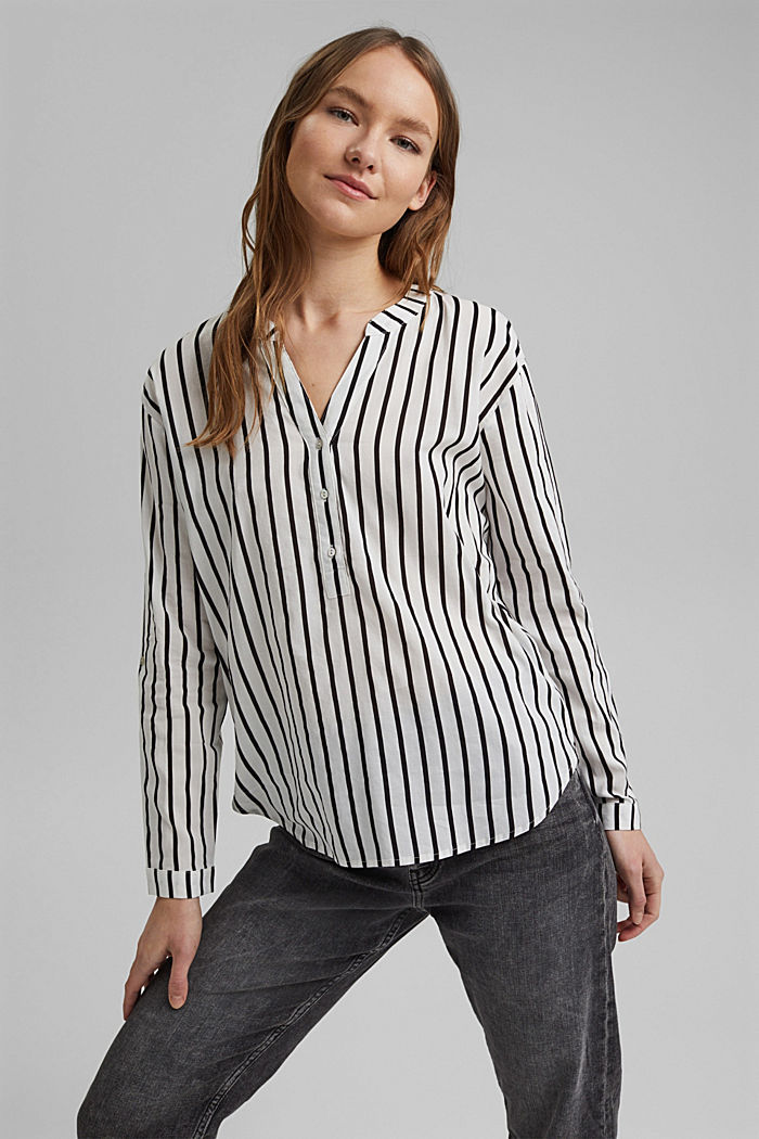 Striped Henley blouse