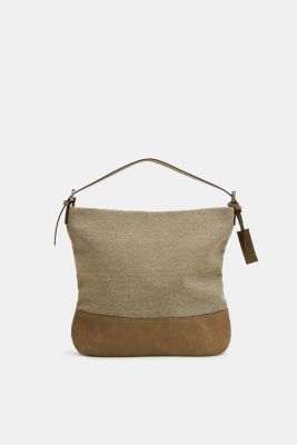 white cotton hobo bag