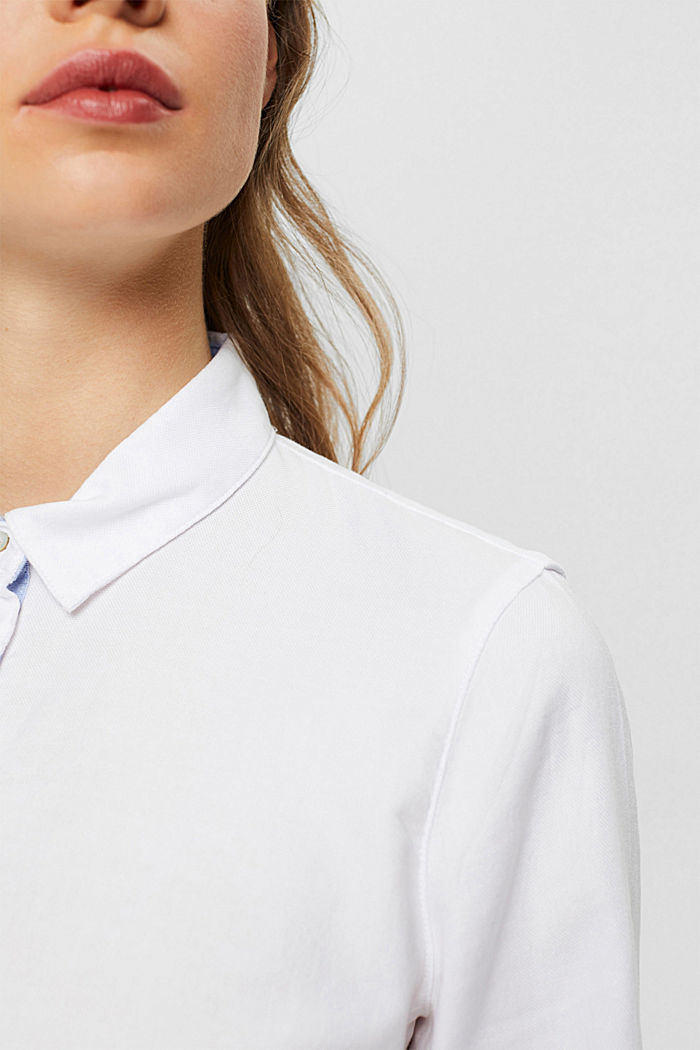 以 100% 棉製成的女裝恤衫上衣, WHITE, detail-asia image number 4