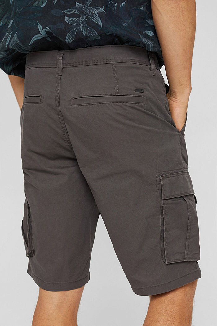 Cargo-Shorts aus 100% Baumwolle, DARK GREY, detail image number 4