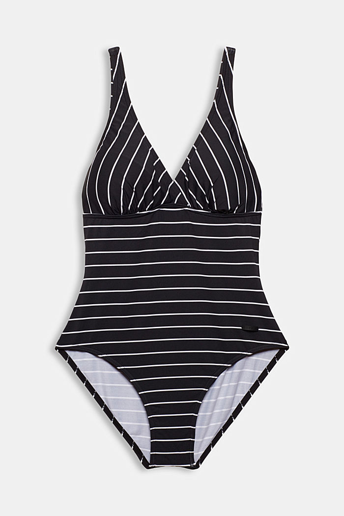 Padded swimsuit with stripes
