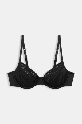 Esprit - Unpadded underwire bra with lace at our Online Shop