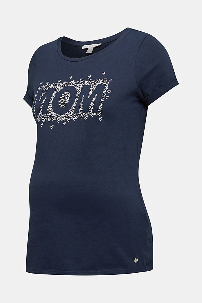 T-shirt med tryck, 100% bomull, NIGHT BLUE, detail image number 0