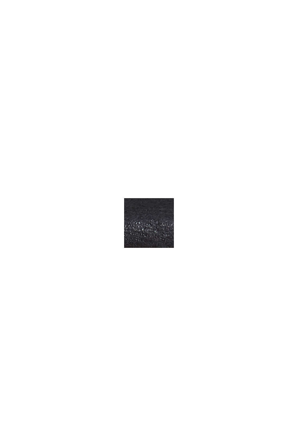 Edelstahl-Chronograph mit Leder-Armband, BLACK, swatch