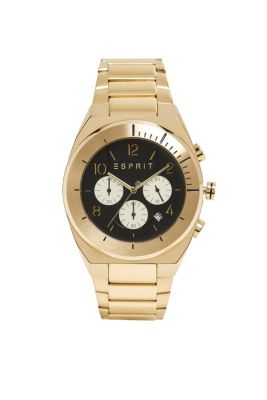 Licences Chronographe en acier inoxydable plaqué or jaune