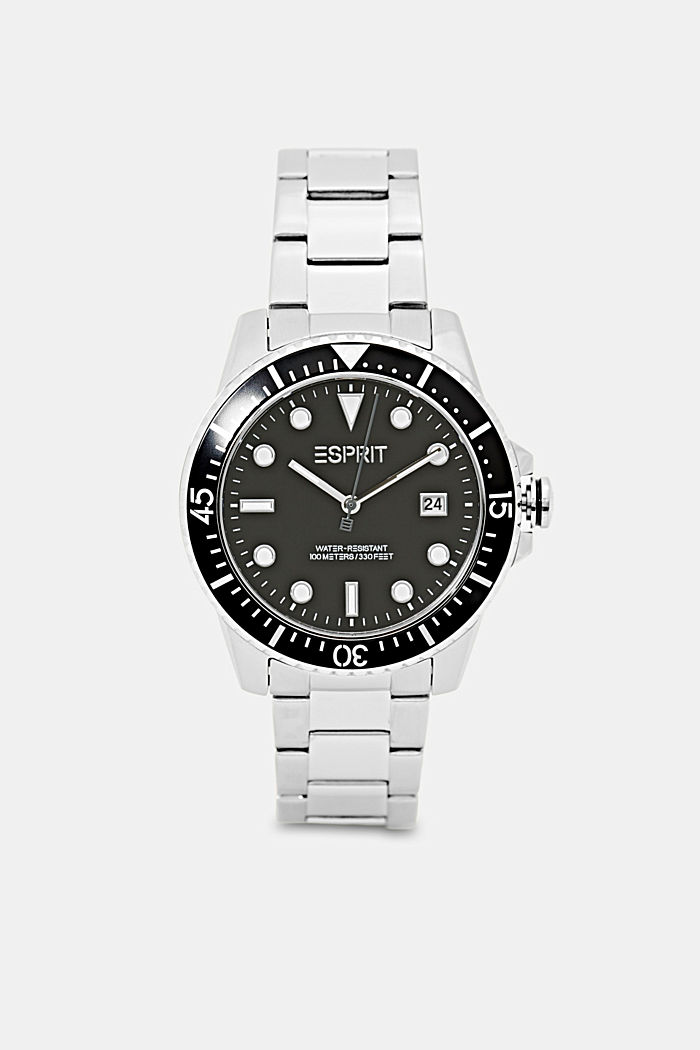 Edelstahl-Uhr mit Gliederarmband, SILVER, detail image number 0
