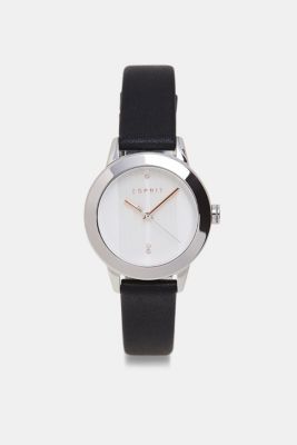 Esprit - Stainless-steel watch with a leather strap at our Online Shop