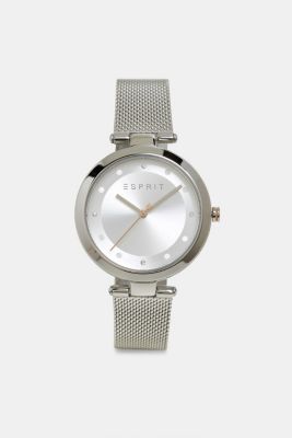 Esprit Stainless Steel Watch With A Mesh Strap And Zirconia At Our Online Shop
