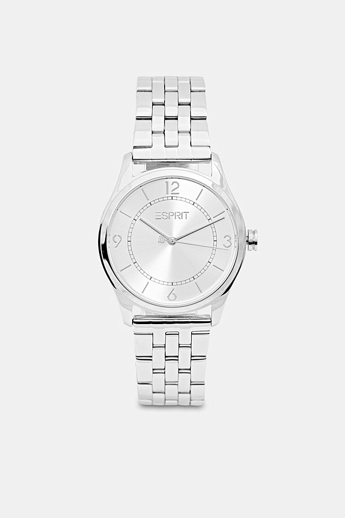 Stainless steel watch with five-strand link bracelet