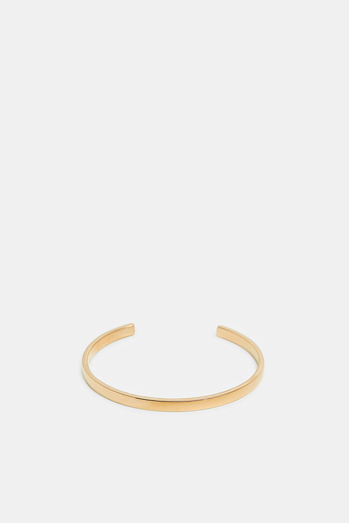 Bracelet ouvert en acier inoxydable, GOLD, detail image number 0