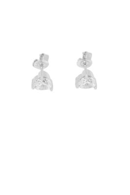 Licences Clous d’oreilles ornés d’un cœur en zircon, en argent sterling