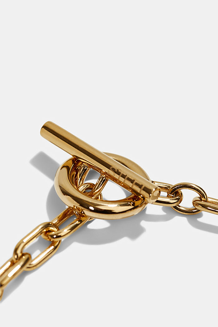 Masywny ogniwowy łańcuszek ze stali szlachetnej, GOLD, detail image number 1