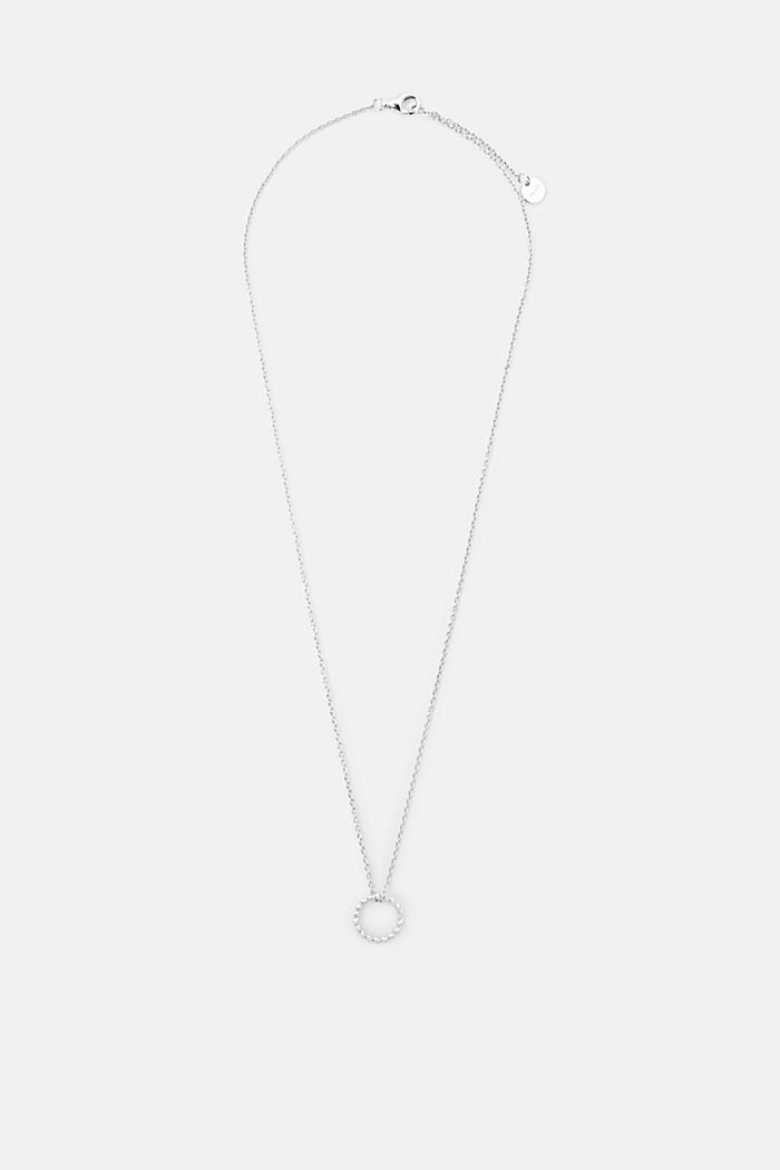 Naszyjnik ze srebra wysokiej próby z wisiorkiem w kształcie kółka, SILVER, detail image number 0