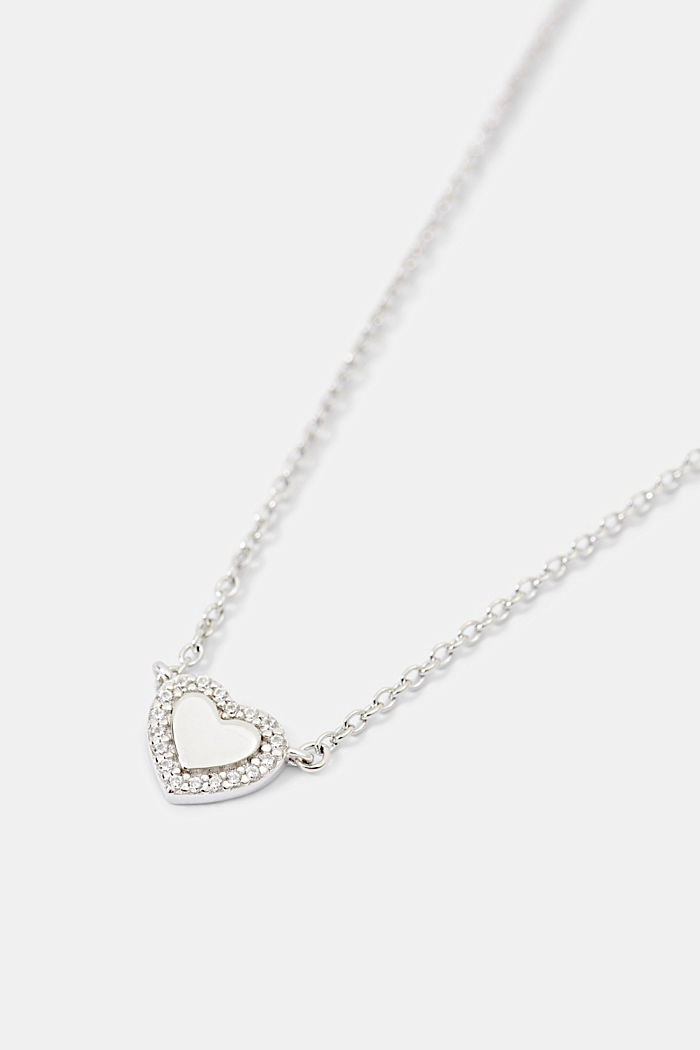 Naszyjnik ze srebra wysokiej próby z wisiorkiem w kształcie serca