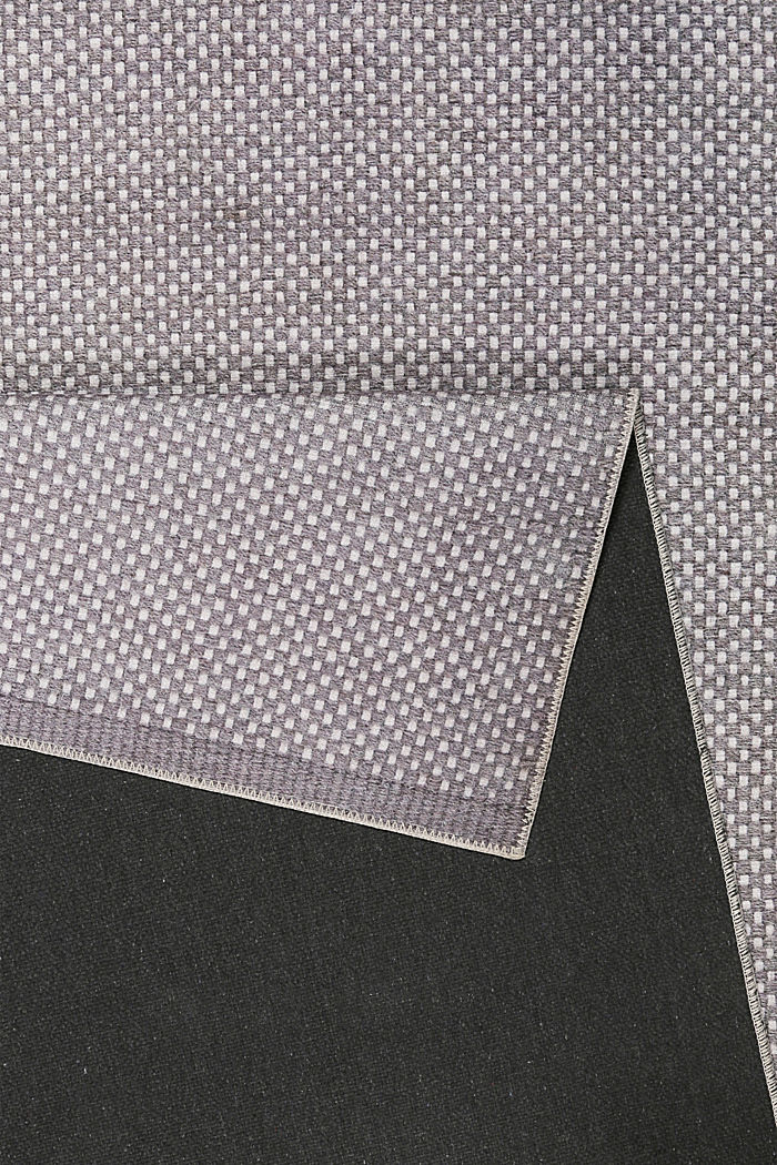 Kurzflor-Teppich mit upgecycelter Baumwolle, GREY, detail image number 2