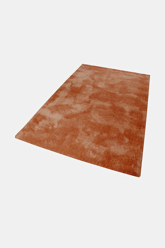 Hochflor-Teppich im unifarbenen Design, TOFFEE, detail image number 5