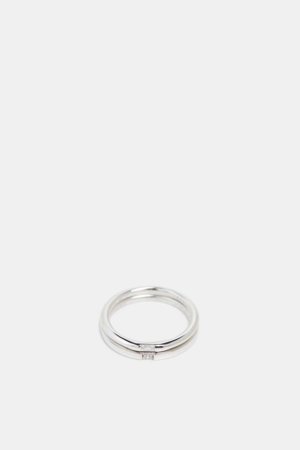 Esprit Twin Ring With A Zirconia Stone Sterling Silver At Our