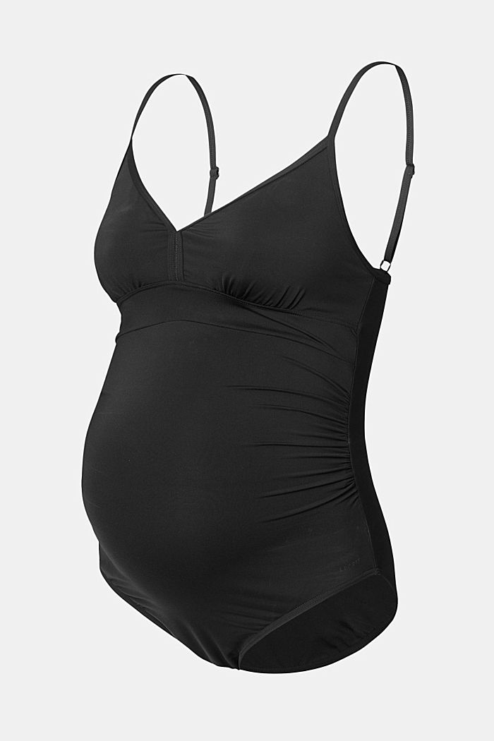 Swimsuit with padded cups, BLACK, overview