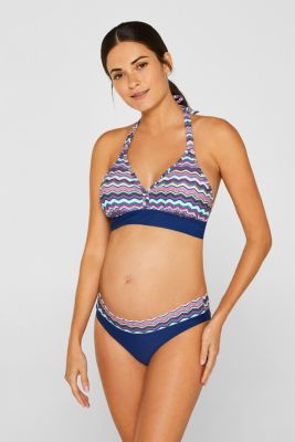 Esprit - Printed, padded halterneck bikini top at our Online Shop