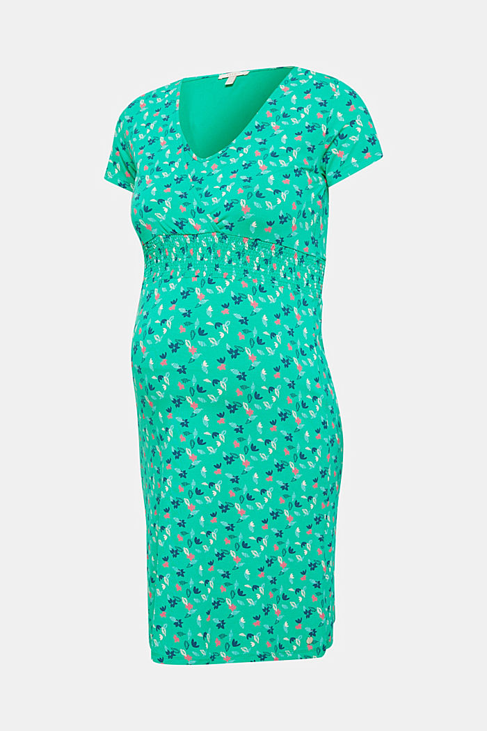 Jersey jurk met voedingsfunctie, EMERALD GREEN, overview