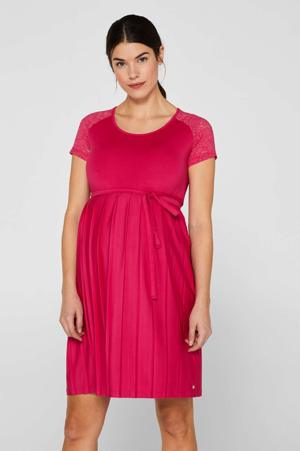 Esprit - Kleid mit Spitze und Plissee-Rock im Online Shop ...