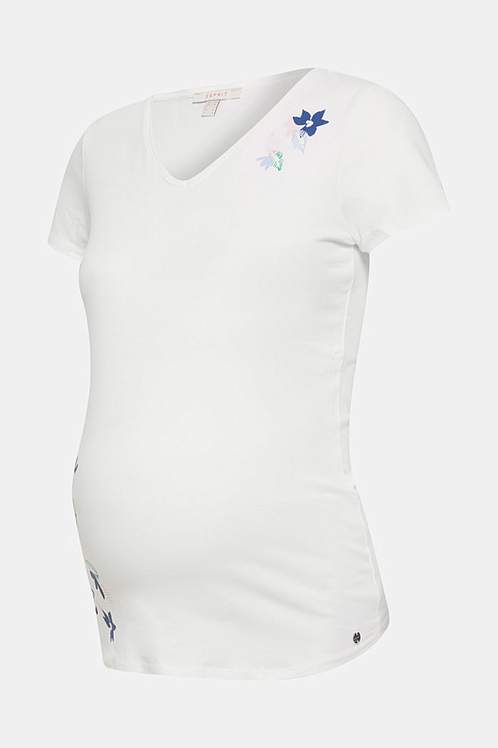 T-shirt met print en comfortabele stretch, OFF WHITE, detail image number 0