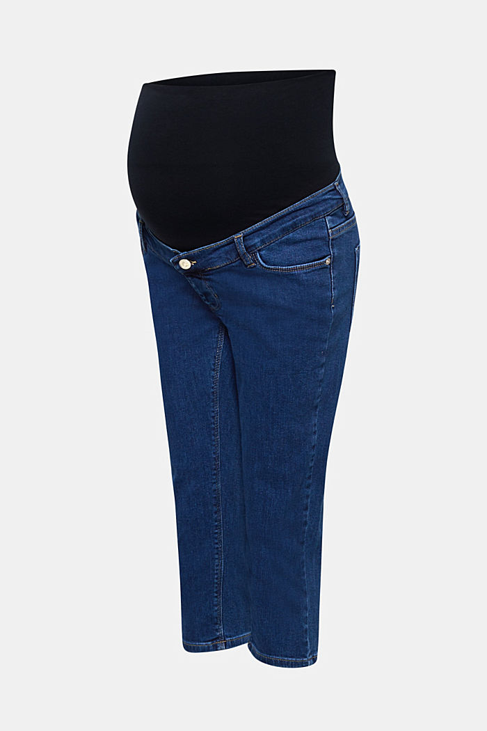 Stretch Capri jeans with an above-bump waistband