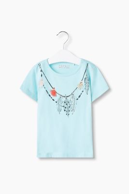 Esprit - Embellished cotton blend T-shirt at our Online Shop