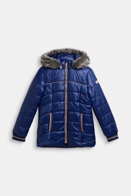 esprit parka with faux fur hood