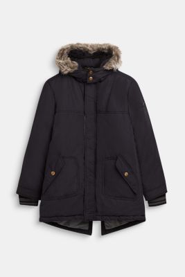 Esprit Parka with fleece lining and adjustable hood at our Online Shop