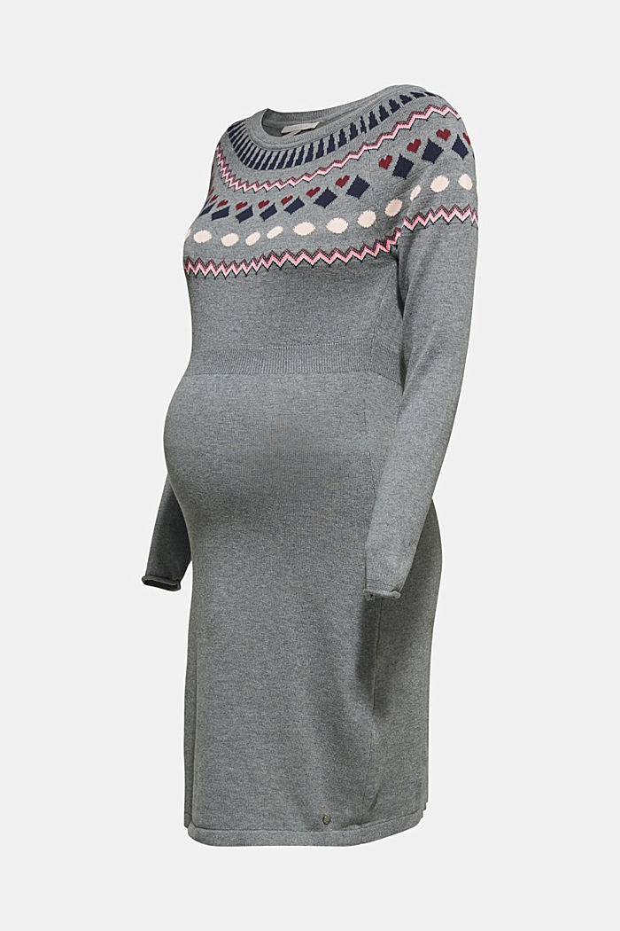 Knit dress with a jacquard pattern